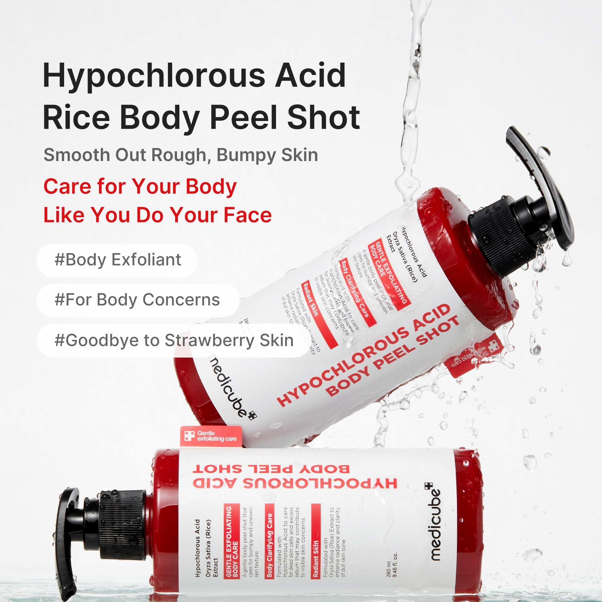 Hypochlorous Acid Rice Body Peel Shot - Daily Face Routine