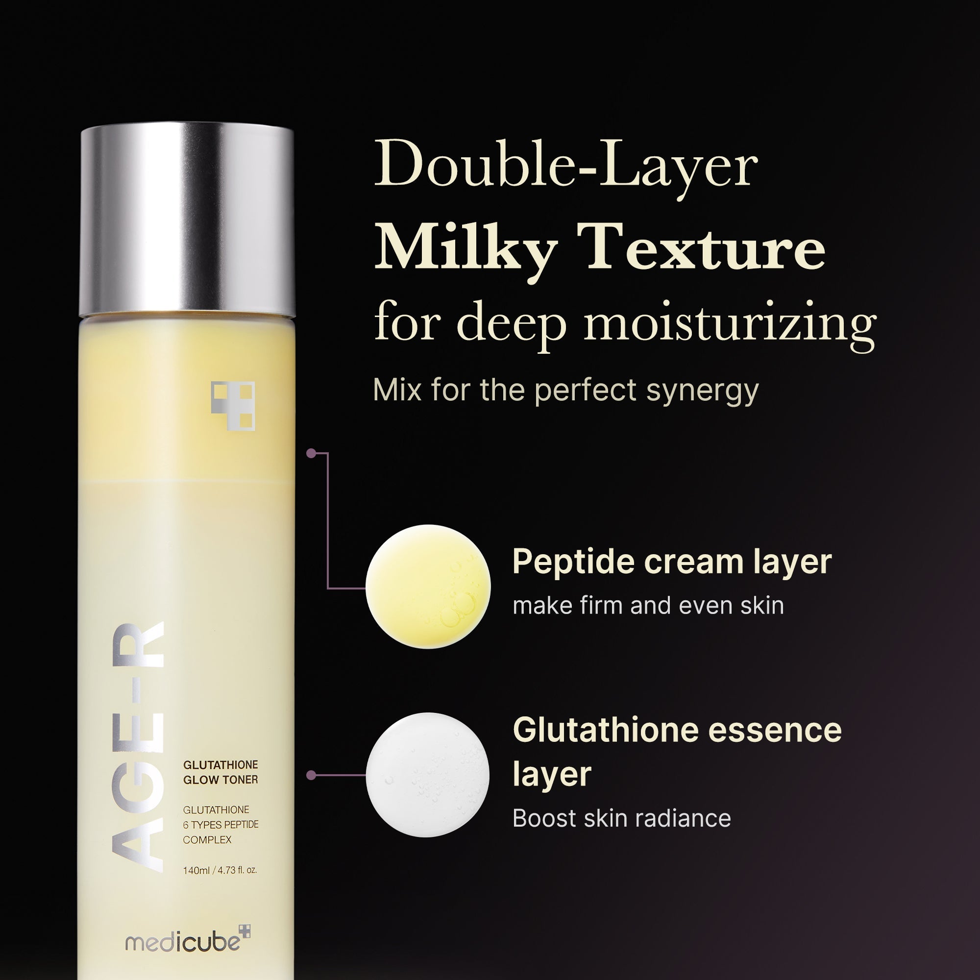 AGE-R Glutathione Glow Milk Toner - Daily Glow Essential