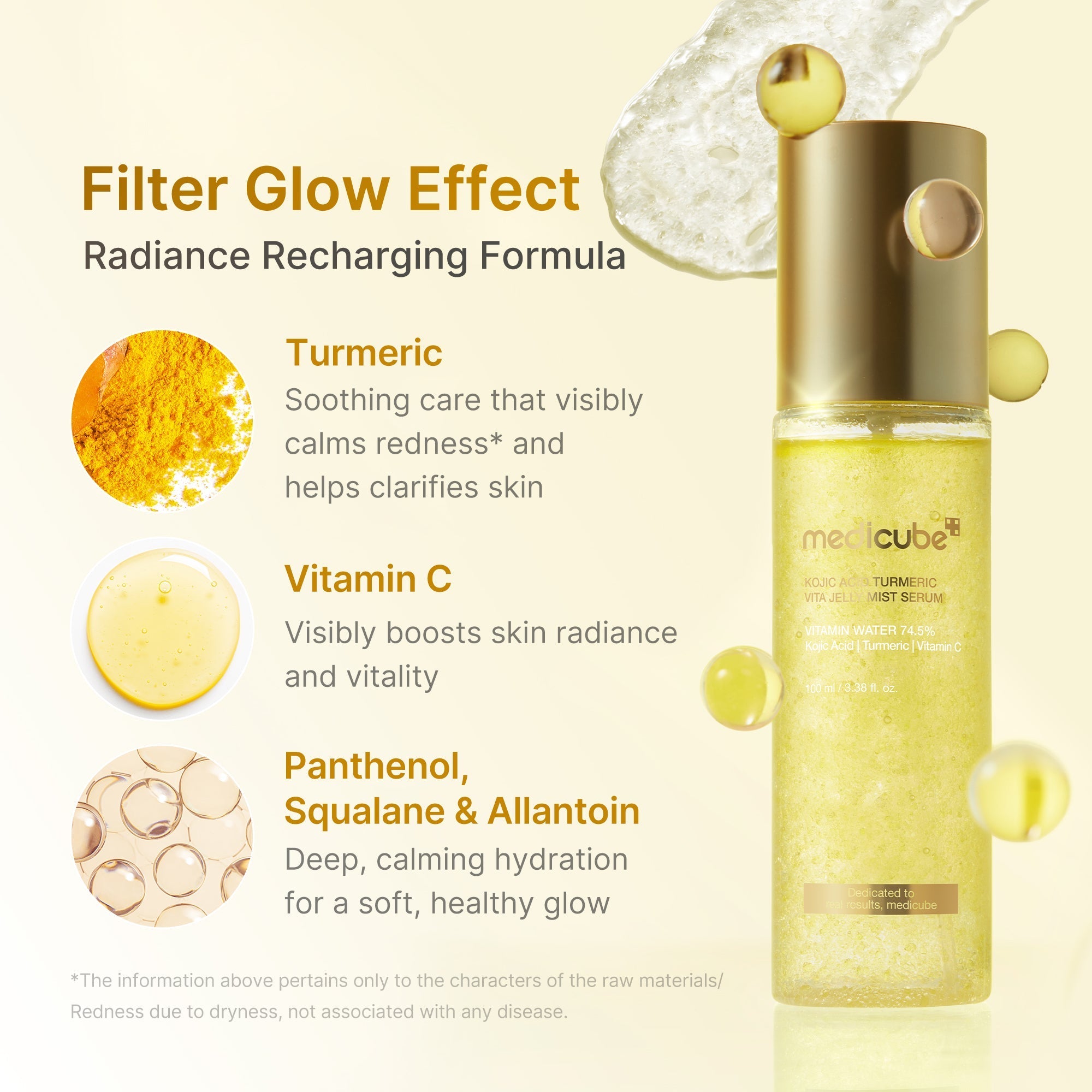 Kojic Acid Turmeric Vitamin Gold Jelly Mist Serum - Better Daily Care