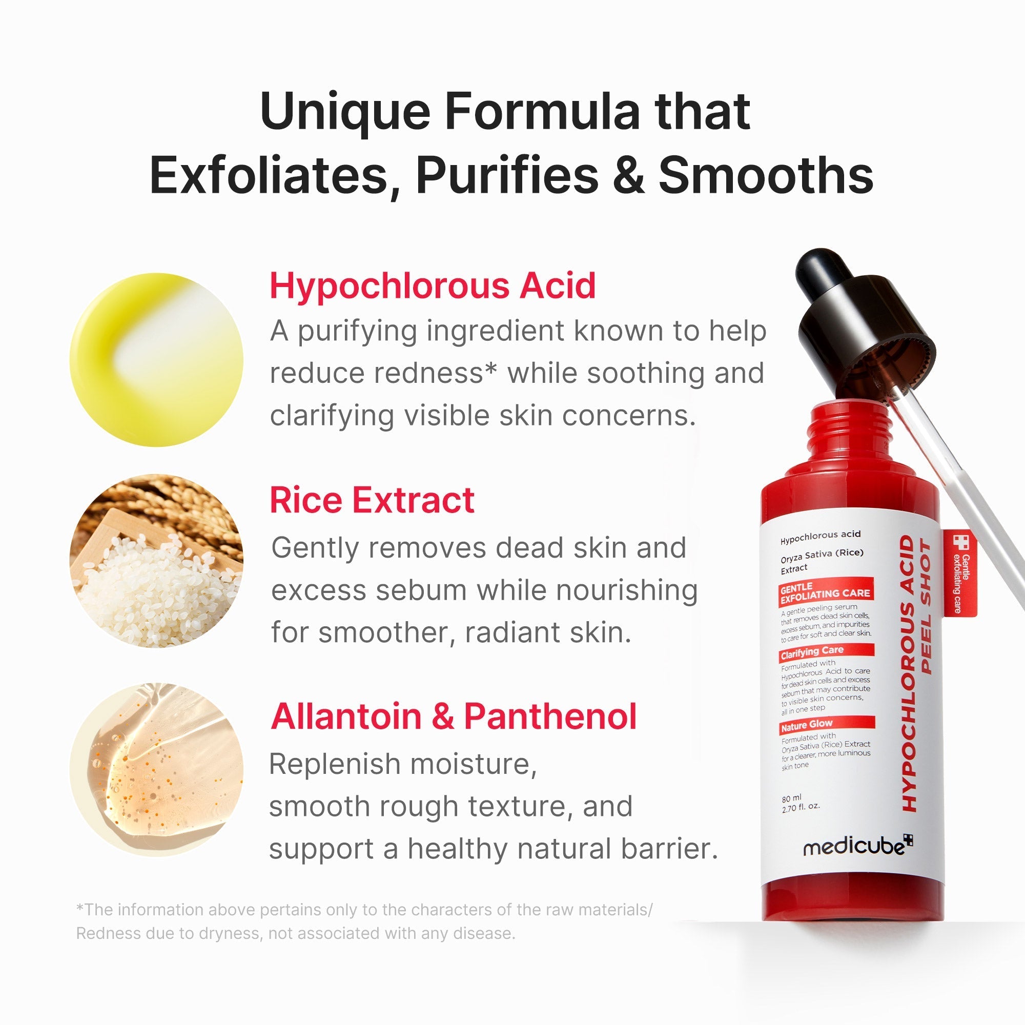 Hypochlorous Acid Rice Peel Shot - Glow Face Routine