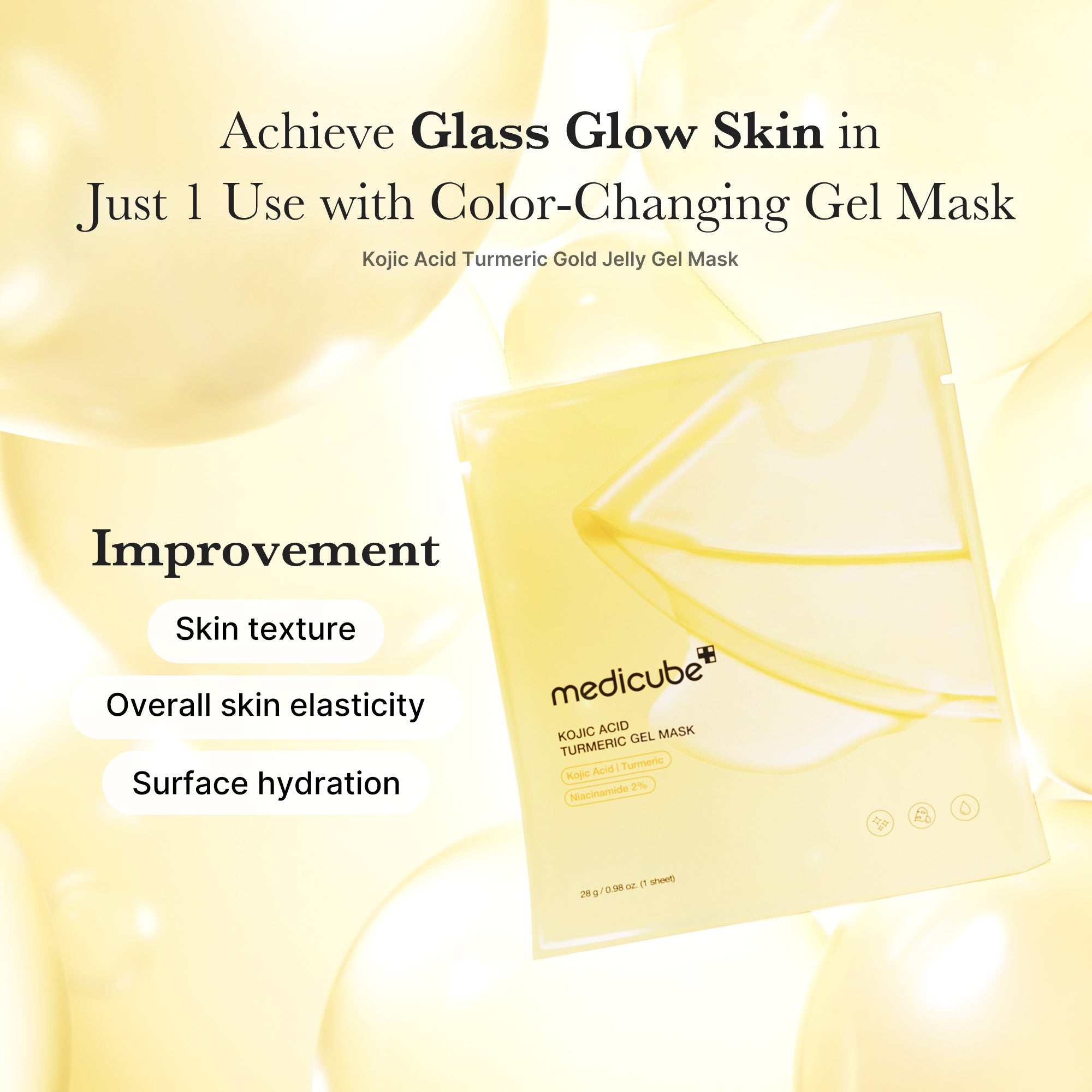 Kojic Acid Turmeric Gold Jelly Gel Mask - Beauty Routine Ready
