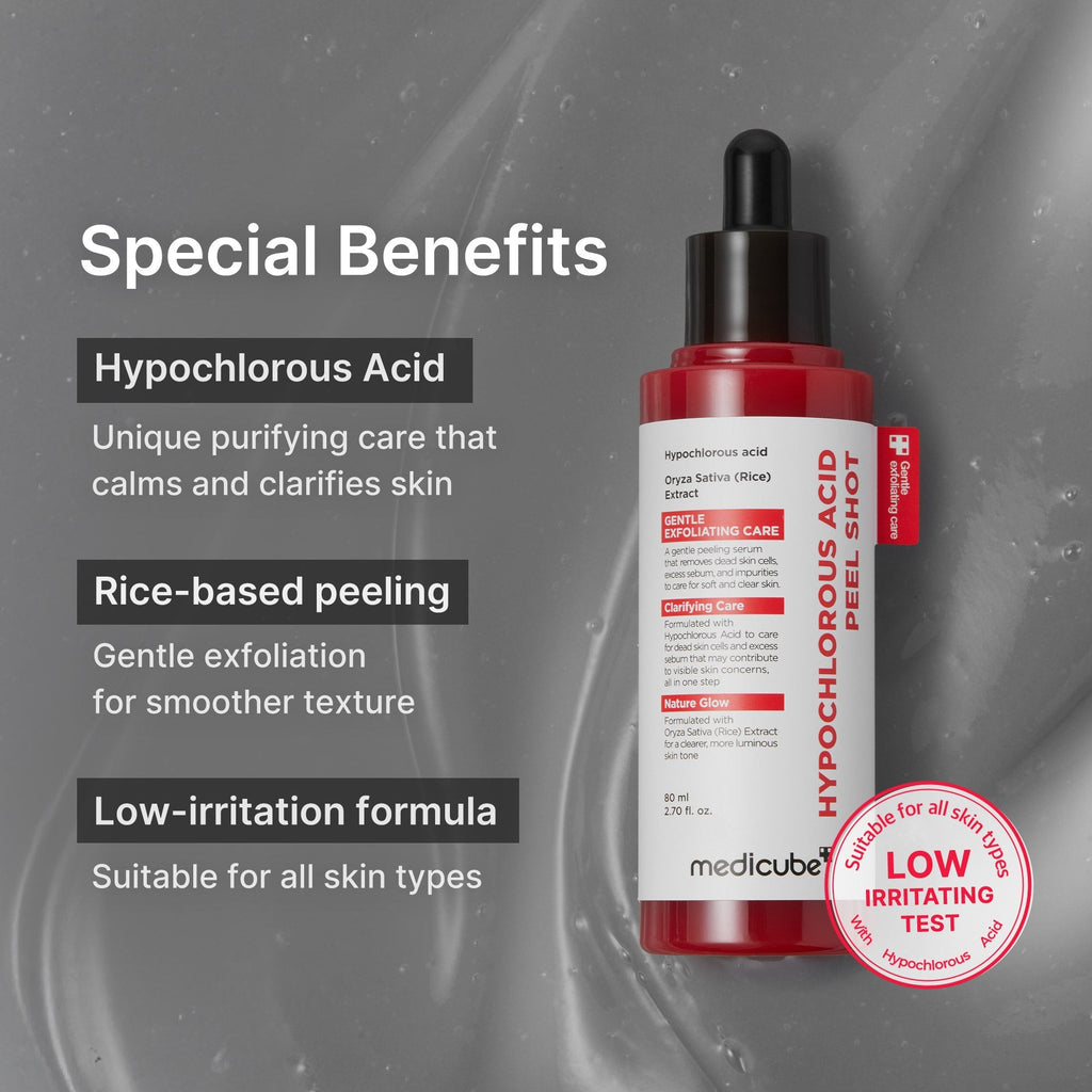Hypochlorous Acid Rice Peel Shot - Glow Face Routine