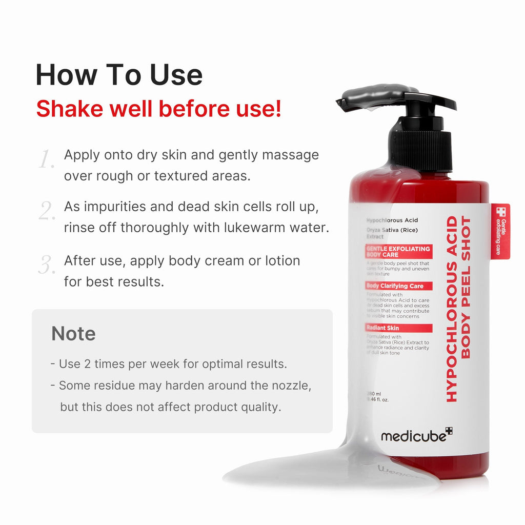 Hypochlorous Acid Rice Body Peel Shot - Daily Face Routine