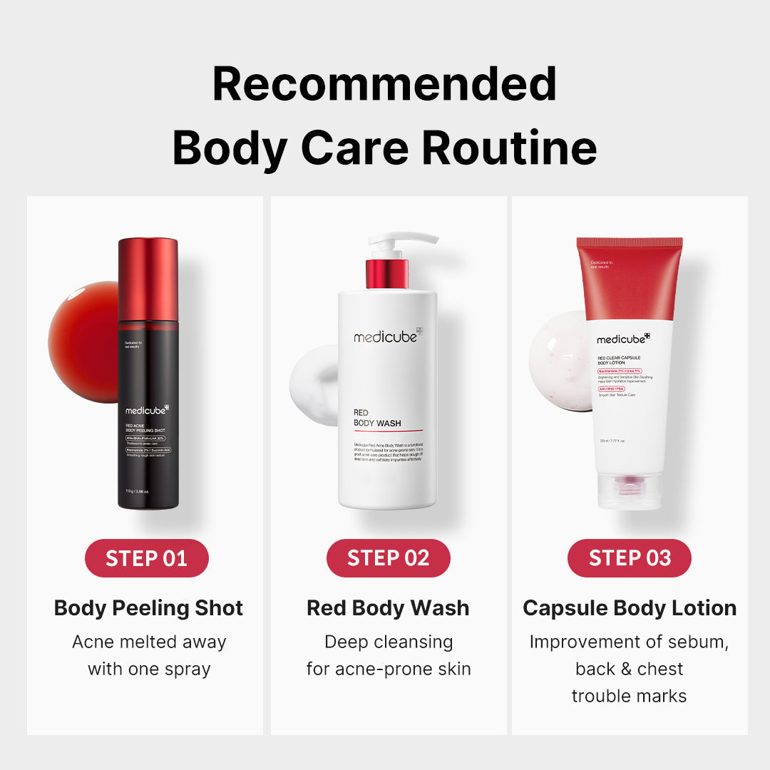 Red Body Peeling Shot Cleanser - Hydration Essential