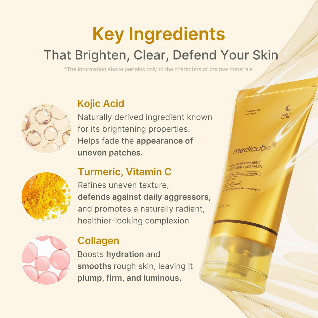 Kojic Acid Turmeric Overnight Wrapping Mask - Glow Skin Pick