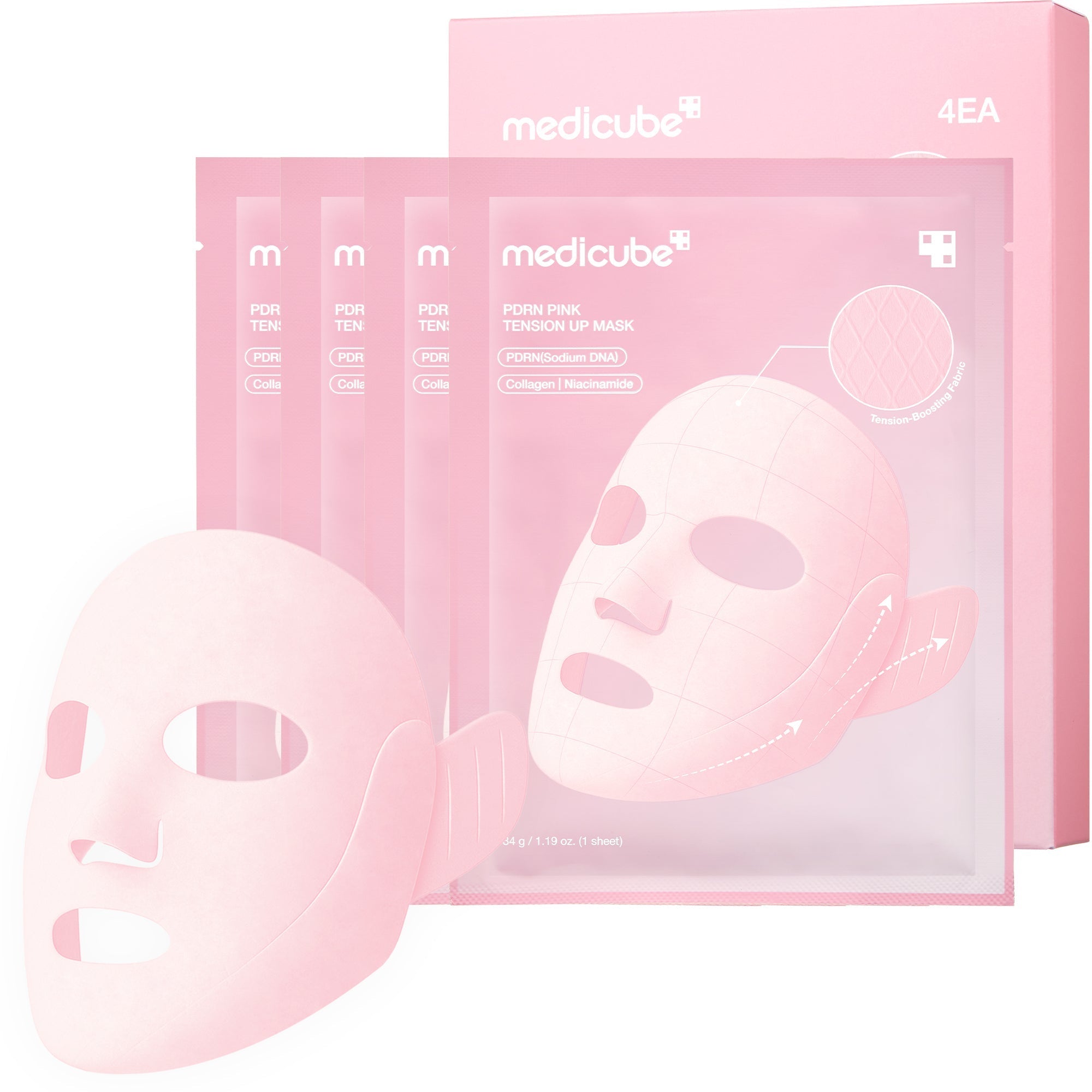 PDRN Pink Tension Up Mask - Soft Glow Look