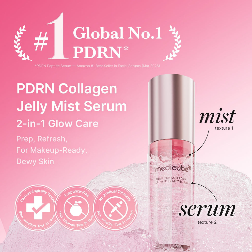 PDRN Pink Collagen Glow Jelly Mist Serum - Ready for Fresh Skin
