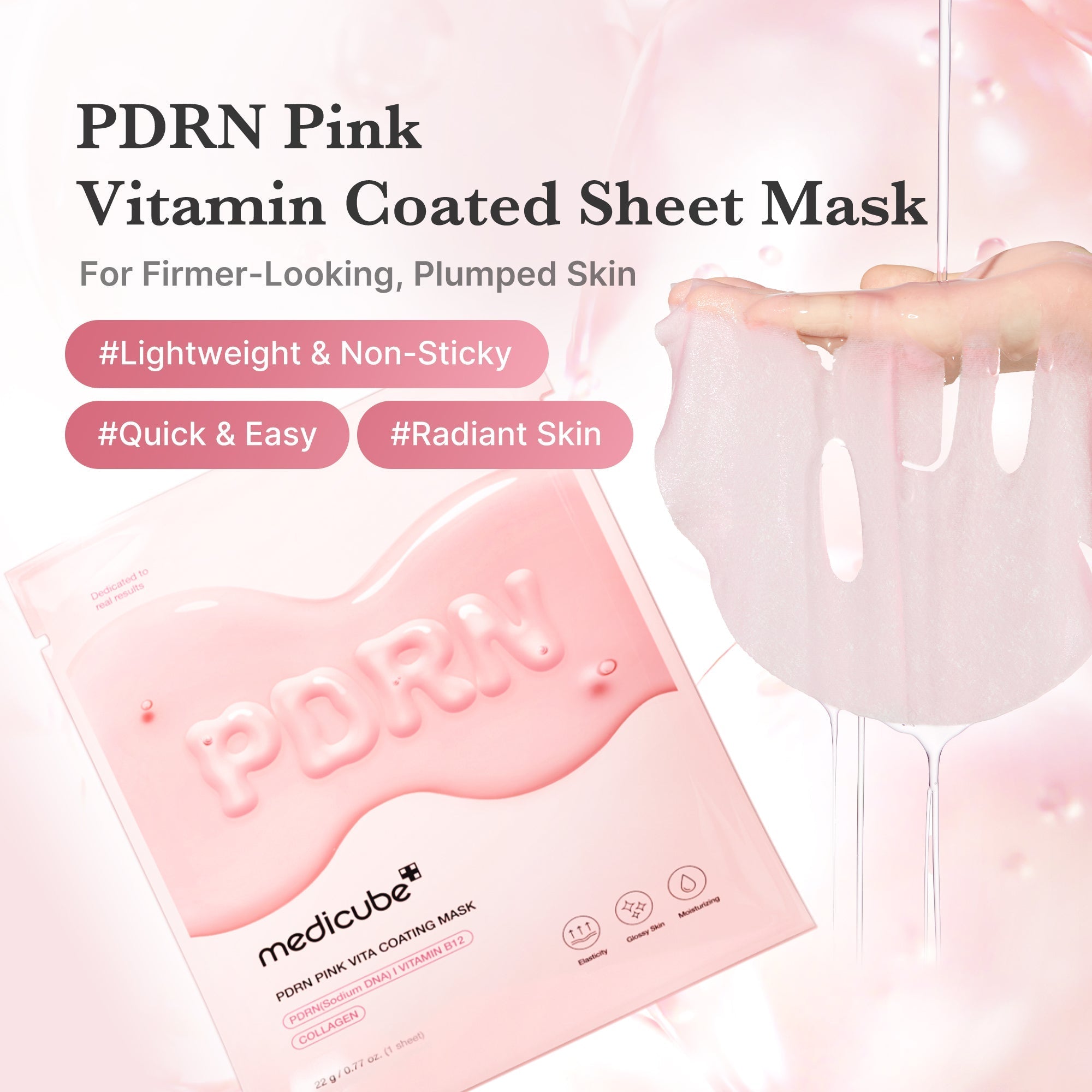 PDRN Pink Vita Coating Sheet Mask - Easy Glow Routine