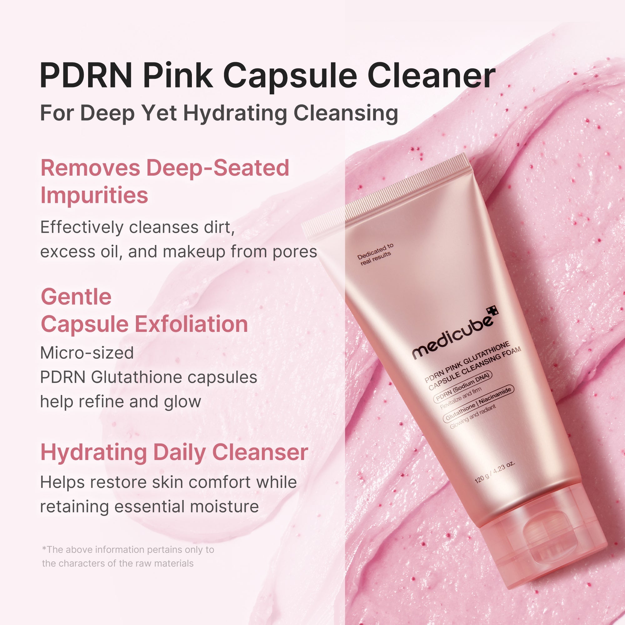 PDRN Pink Glutathione Capsule Foam Cleanser - Smooth Skin Routine