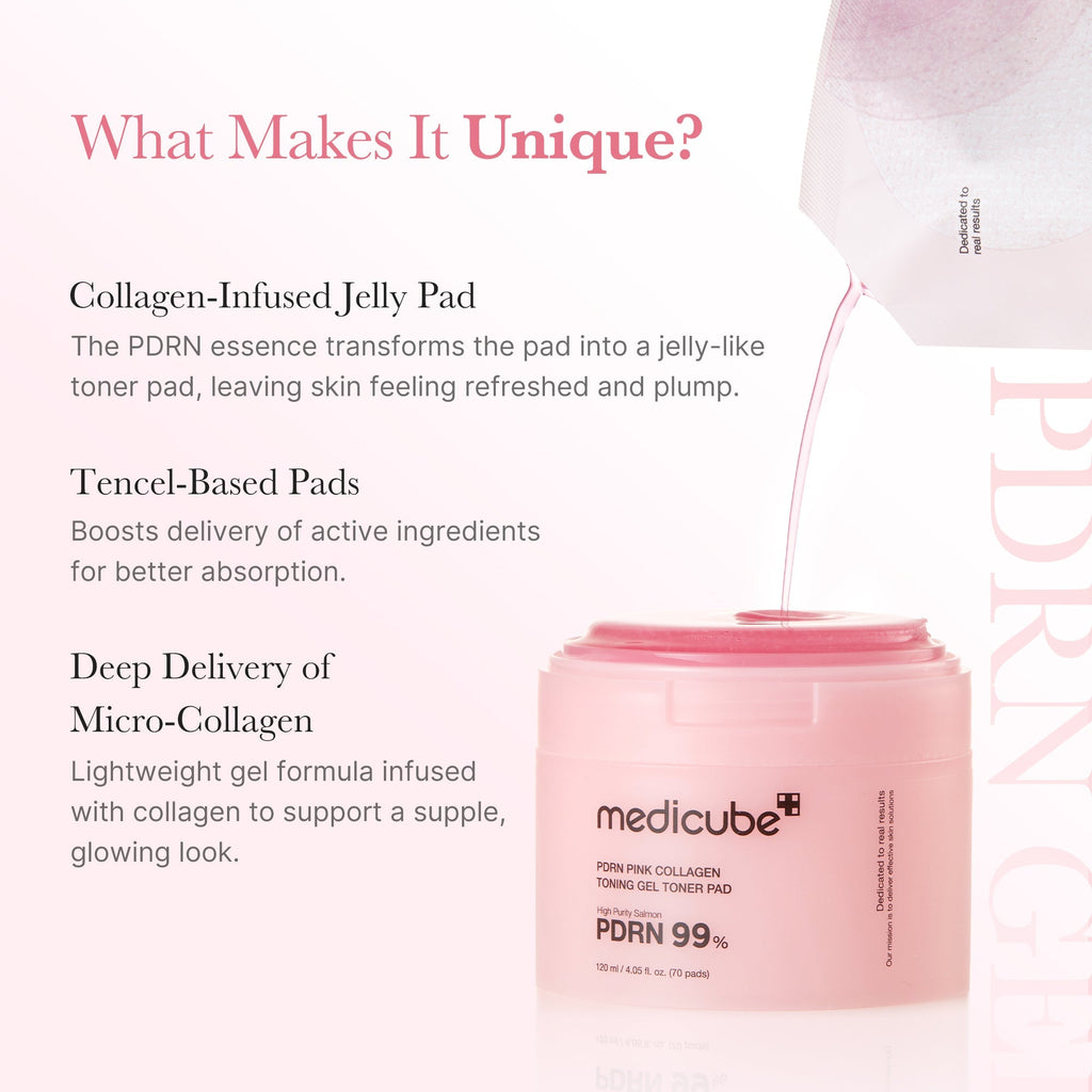 PDRN Pink Collagen Gel Toner Pad - Your Glow Care