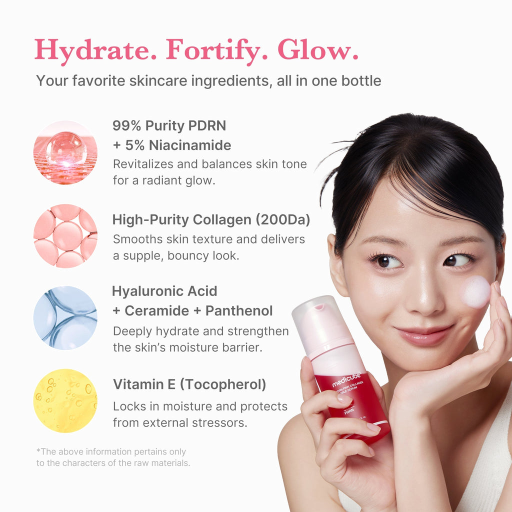 PDRN Pink Collagen Bubble Serum - Glow Care Made Easy