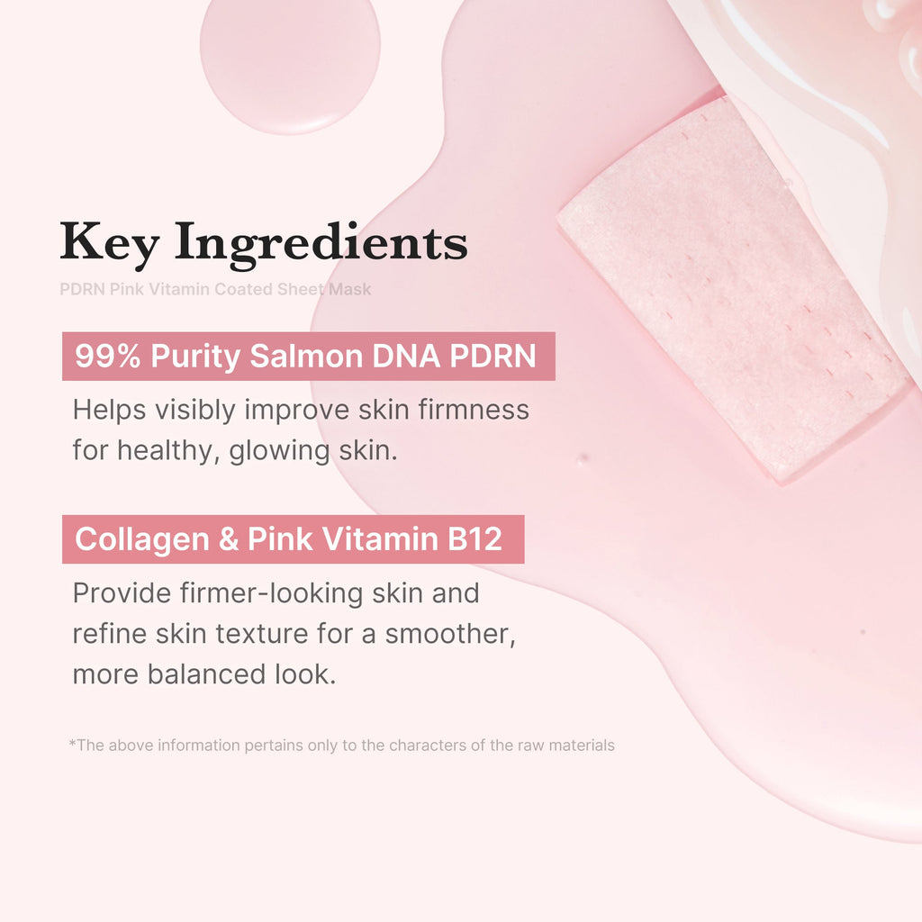 PDRN Pink Vita Coating Sheet Mask - Easy Glow Routine