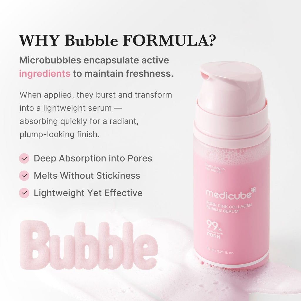 PDRN Pink Collagen Bubble Serum - Glow Care Made Easy