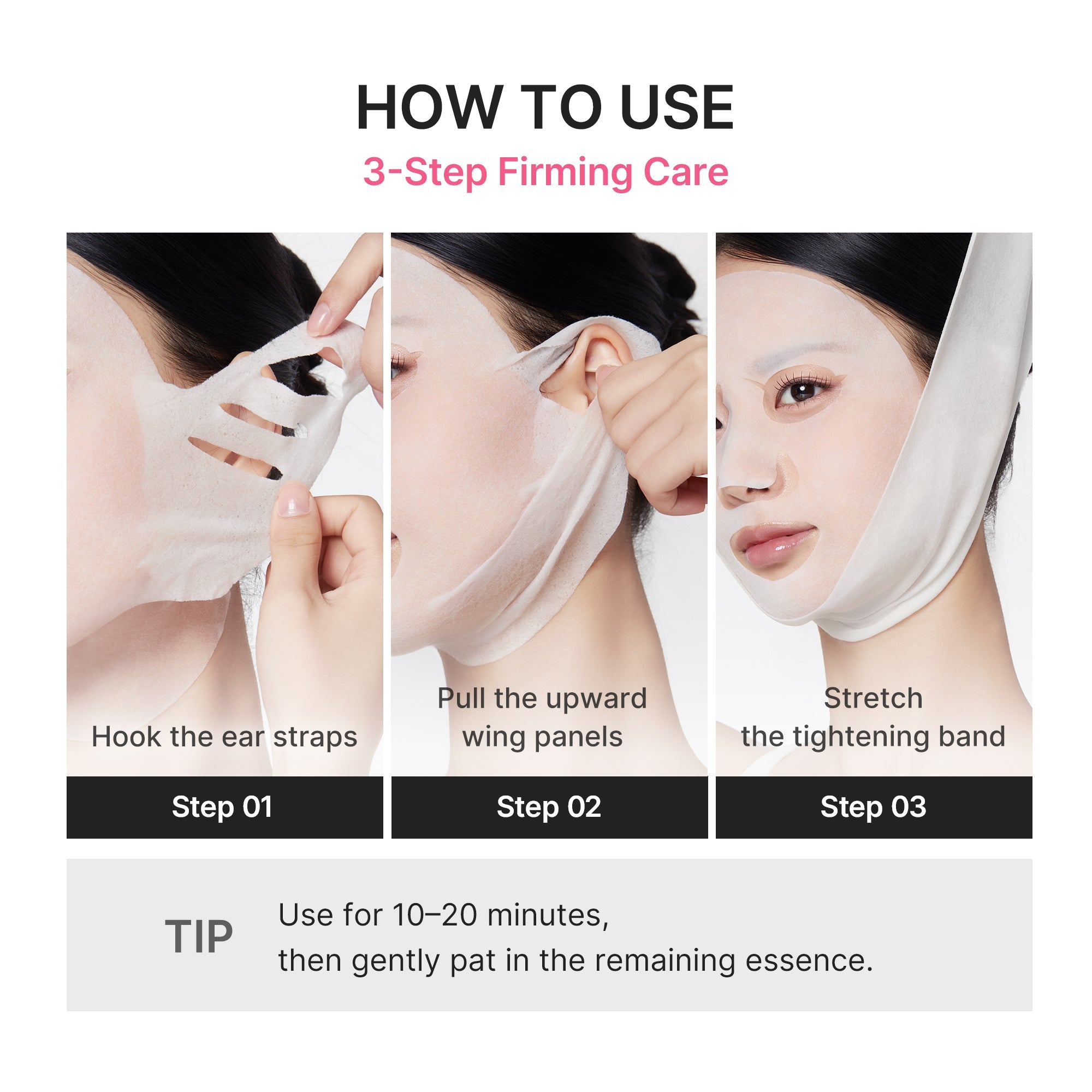 PDRN Pink Tension Up Mask - Soft Glow Look