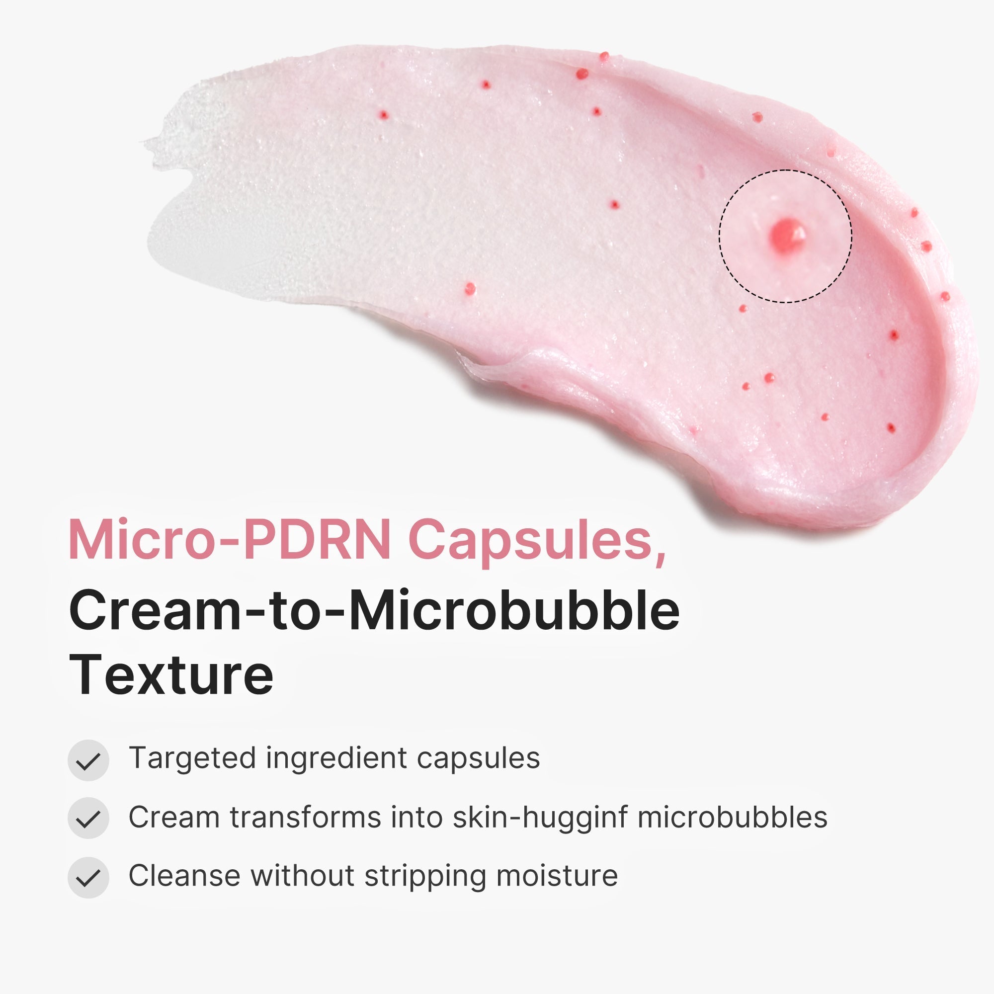 PDRN Pink Glutathione Capsule Foam Cleanser - Smooth Skin Routine